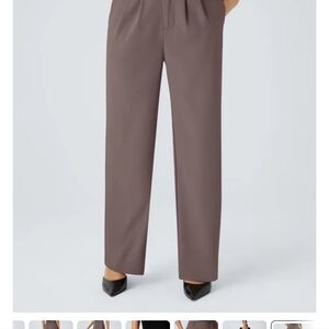 Halara Flex™ High Waisted Zipper Pocket Shirred Straight Leg Work Pants